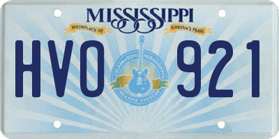 MS license plate HVO921