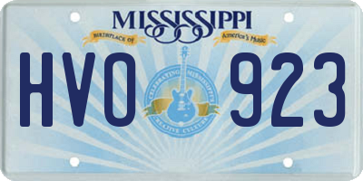 MS license plate HVO923