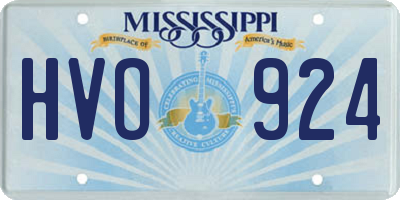 MS license plate HVO924