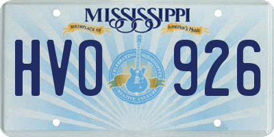MS license plate HVO926