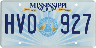 MS license plate HVO927