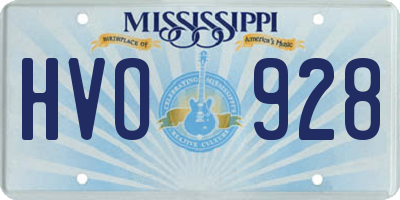 MS license plate HVO928
