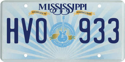 MS license plate HVO933
