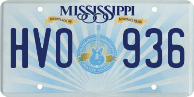 MS license plate HVO936