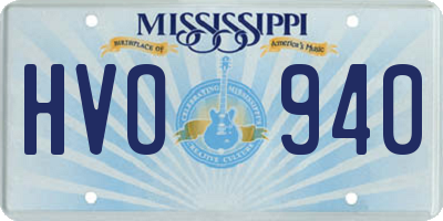 MS license plate HVO940