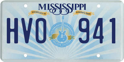 MS license plate HVO941