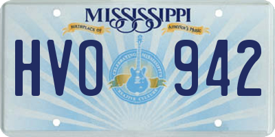 MS license plate HVO942