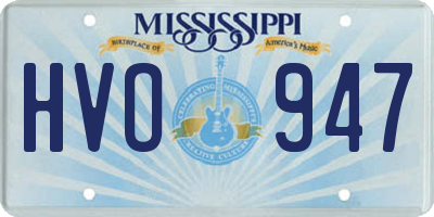 MS license plate HVO947