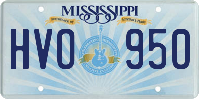 MS license plate HVO950