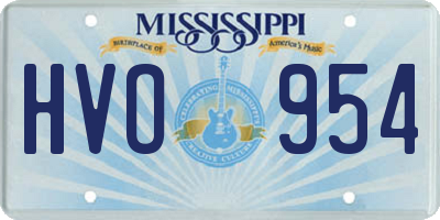MS license plate HVO954