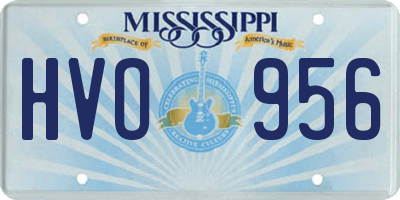 MS license plate HVO956
