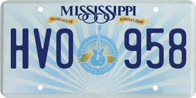 MS license plate HVO958