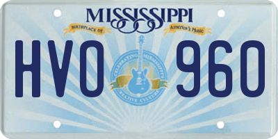 MS license plate HVO960