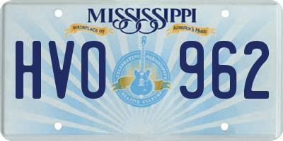 MS license plate HVO962