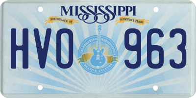 MS license plate HVO963