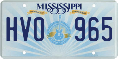 MS license plate HVO965