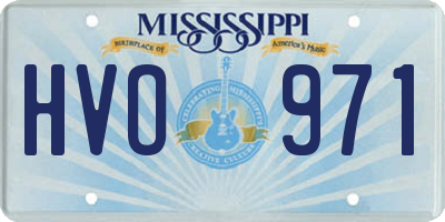 MS license plate HVO971