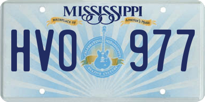 MS license plate HVO977