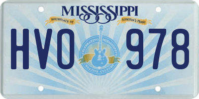 MS license plate HVO978