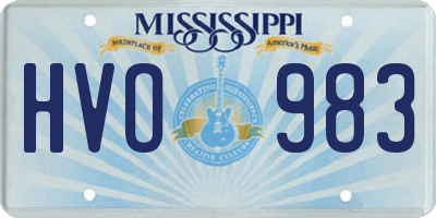 MS license plate HVO983