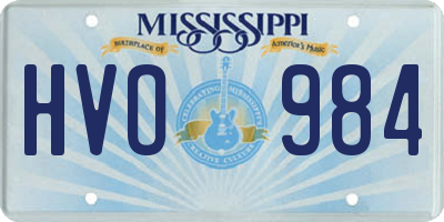 MS license plate HVO984