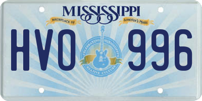 MS license plate HVO996