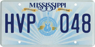 MS license plate HVP048