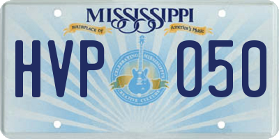 MS license plate HVP050