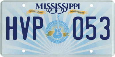 MS license plate HVP053