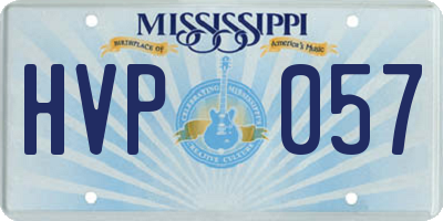 MS license plate HVP057