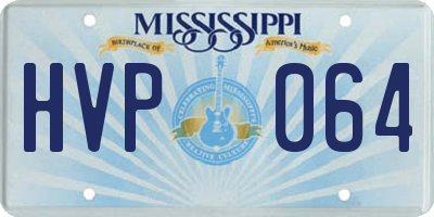MS license plate HVP064