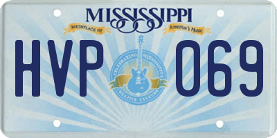 MS license plate HVP069