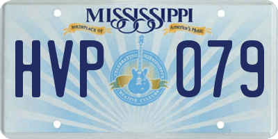 MS license plate HVP079