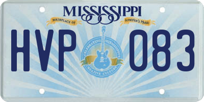 MS license plate HVP083