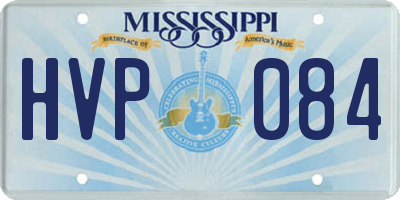 MS license plate HVP084