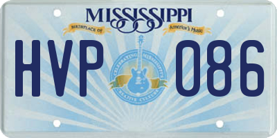 MS license plate HVP086