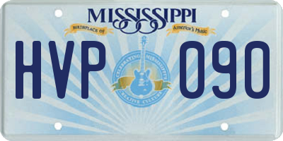 MS license plate HVP090
