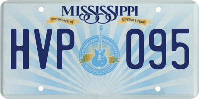 MS license plate HVP095