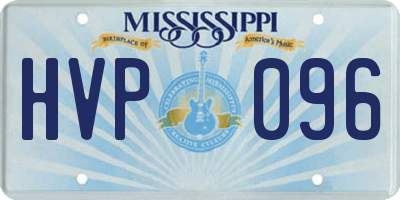 MS license plate HVP096
