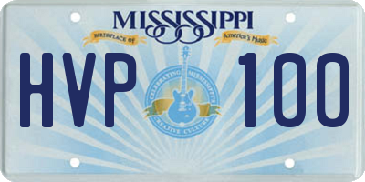 MS license plate HVP100