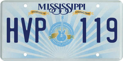 MS license plate HVP119