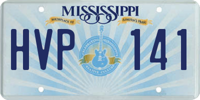MS license plate HVP141
