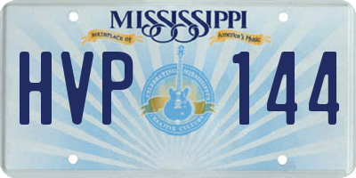 MS license plate HVP144