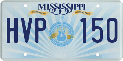 MS license plate HVP150