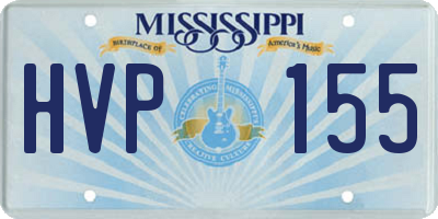 MS license plate HVP155