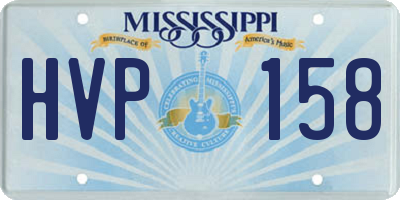 MS license plate HVP158
