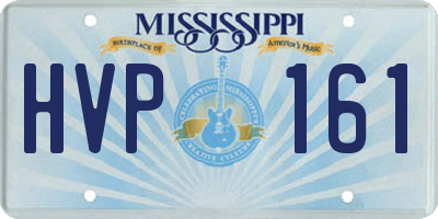 MS license plate HVP161
