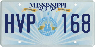 MS license plate HVP168