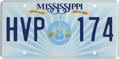MS license plate HVP174