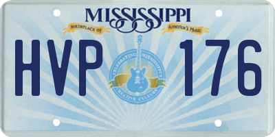 MS license plate HVP176